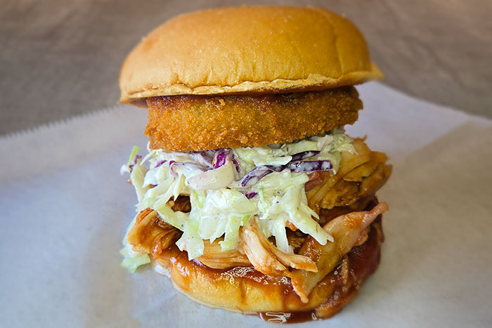 BBQ Onion Ring chicken sandwich